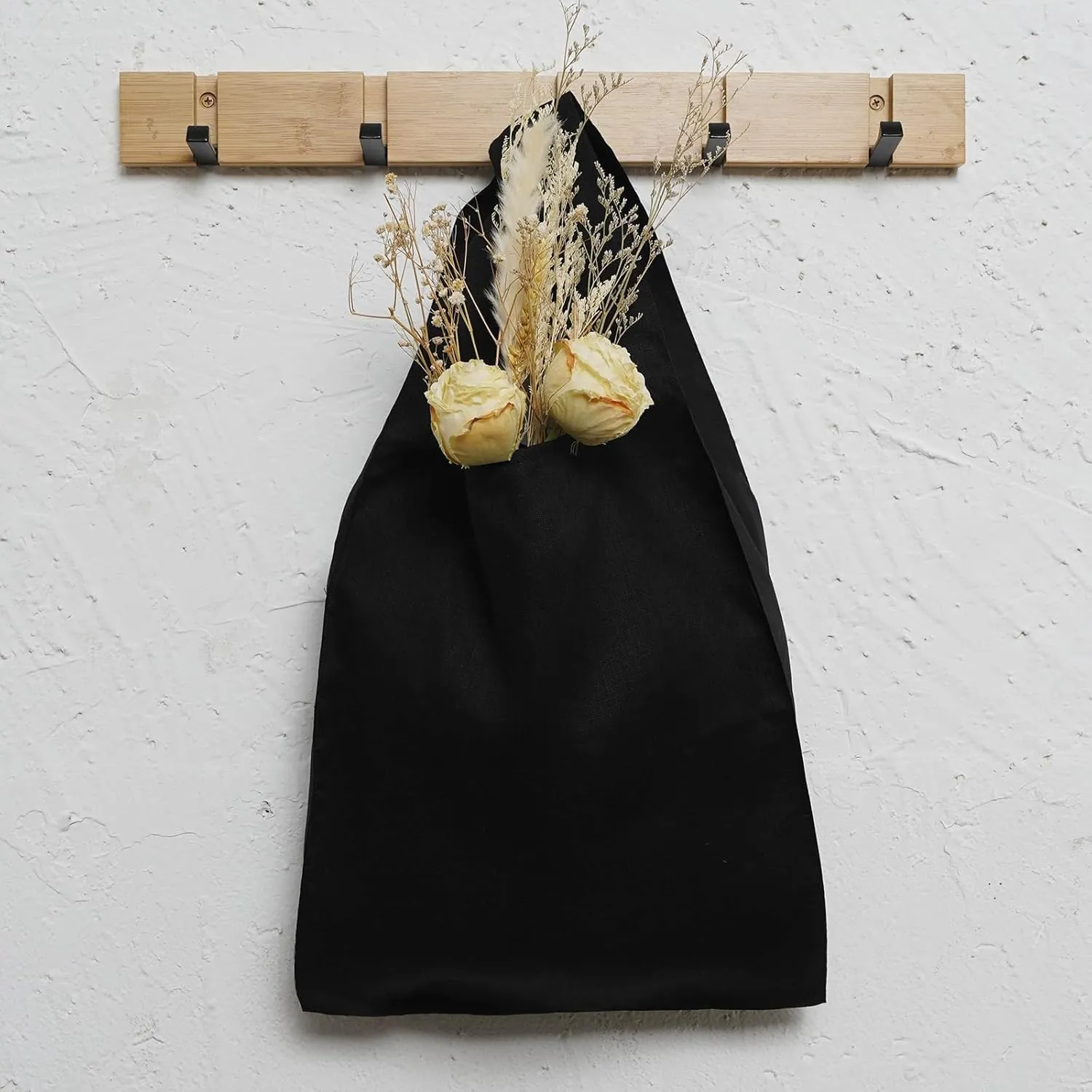100% Pure Linen Reusable Grocery Bags Shoulder Shopping Bags with Handles, Foldable Grocery Tote Bags
