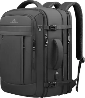 55L Extra Large Travel Laptop Backpack,Carry On Backpack for Men, Expandable Big Capacity Heavy Duty Business Suitcase Daypack Bag Fits 18.4 Inch Laptops, Travel Gifts for Men Women, Black