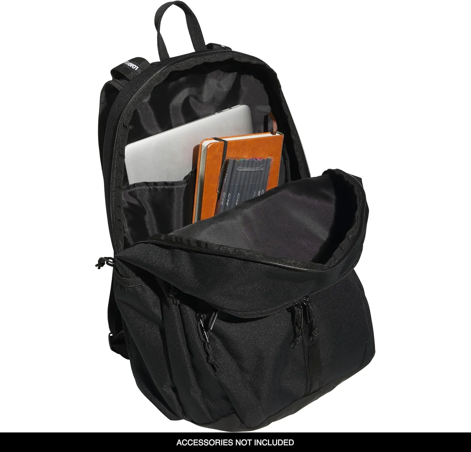 adidas Prime Work, Bag, Travel Backpack for Women and Men with Padded Compartment for Laptop, Black/White/2, One Size