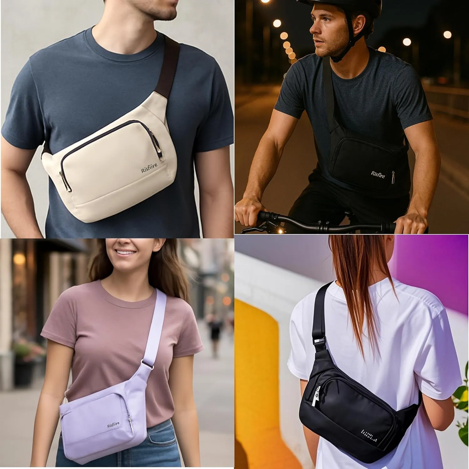 Anti Theft Travel Bag,Sling Bag, Anti-Theft Bag,Slim Sling Bag,Hiking Shoulder Bags for women men