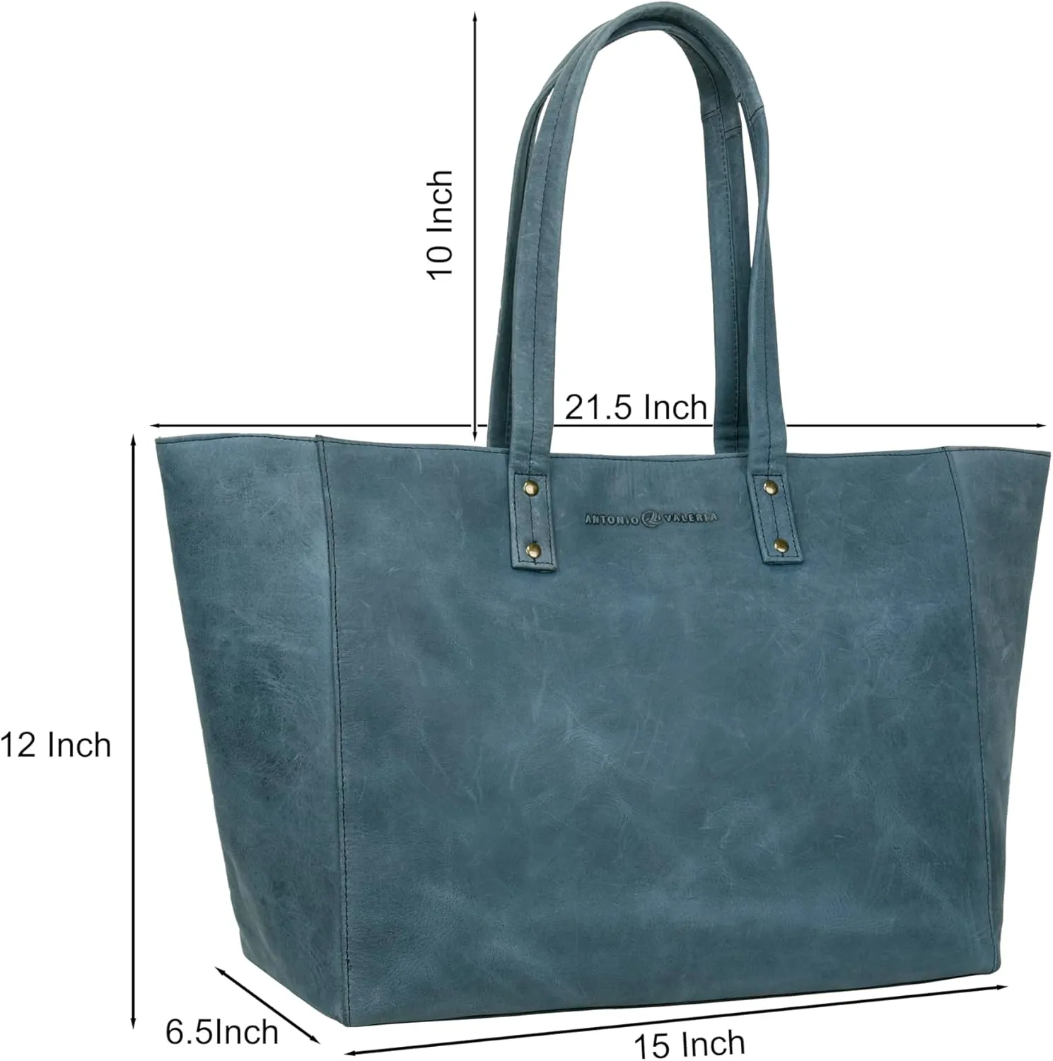 ANTONIO VALERIA Avery Leather Tote/Top Handle Shoulder Bag for Women