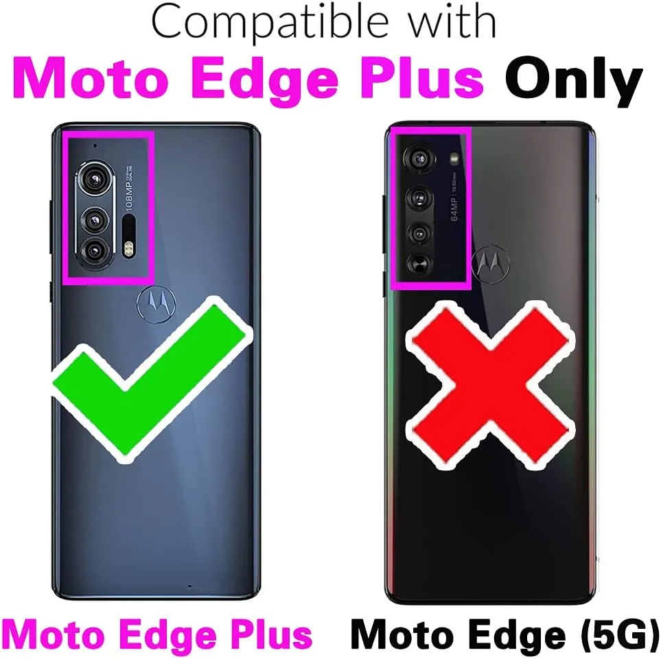 Argyle Wallet Case for Moto Edge Plus 2020 with Wrist Strap Shoulder Strap, Card Slots Zipper Purse Luxury PU Leather Stand Cell Phone Cover for Motorola Edge    XT2061 Women Girls Black
