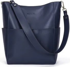 BOSTANTEN Women's Leather Designer Handbags Tote Purses Shoulder Bucket Bags
