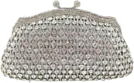 Boutique De FGG Women Crystal Evening Minaudiere Bags Bridal Wedding Rhinestone Clutch Bag Party Purses and Handbags, Mini