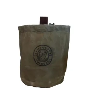 Bush Pot Bag | Bushcraft Cooking Bag | Camp Cookset Bag | Coffee Pot Bag | Waxed Canvas Foragers Pouch | Mushroom Bag