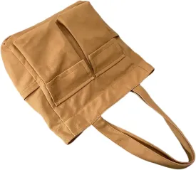 Canvas Bag For Women Capacity Fashionable And Versatile Single Shoulder Bag Student Commuting Portable (Brown, One Size)