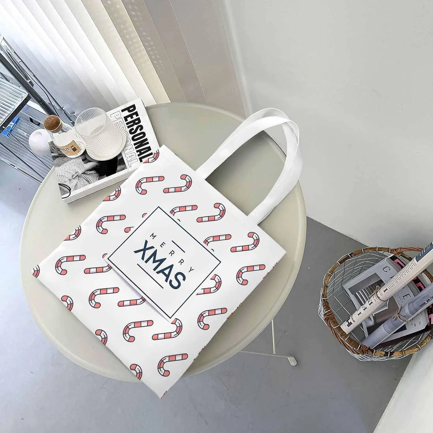 Canvas Tote BagFunny Birthday Reusable Large Shopping Shoulder Tote Bag For Women