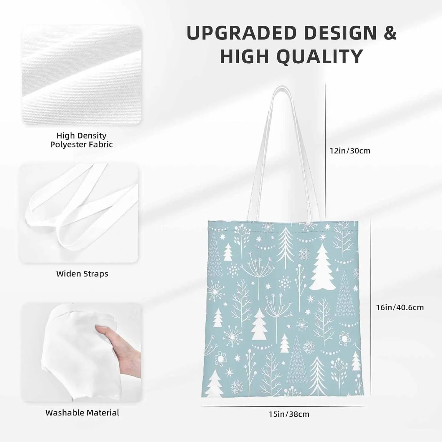 Canvas Tote BagFunny Birthday Reusable Large Shopping Shoulder Tote Bag For Women