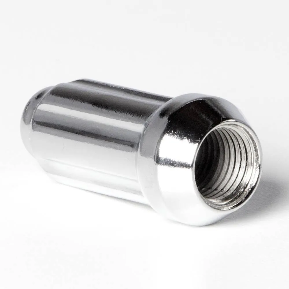 Circuit Performance 14x1.5 Chrome Closed End 6 Spline Security Acorn Lug Nuts Cone Seat Forged Steel (32 Pieces   Tool)