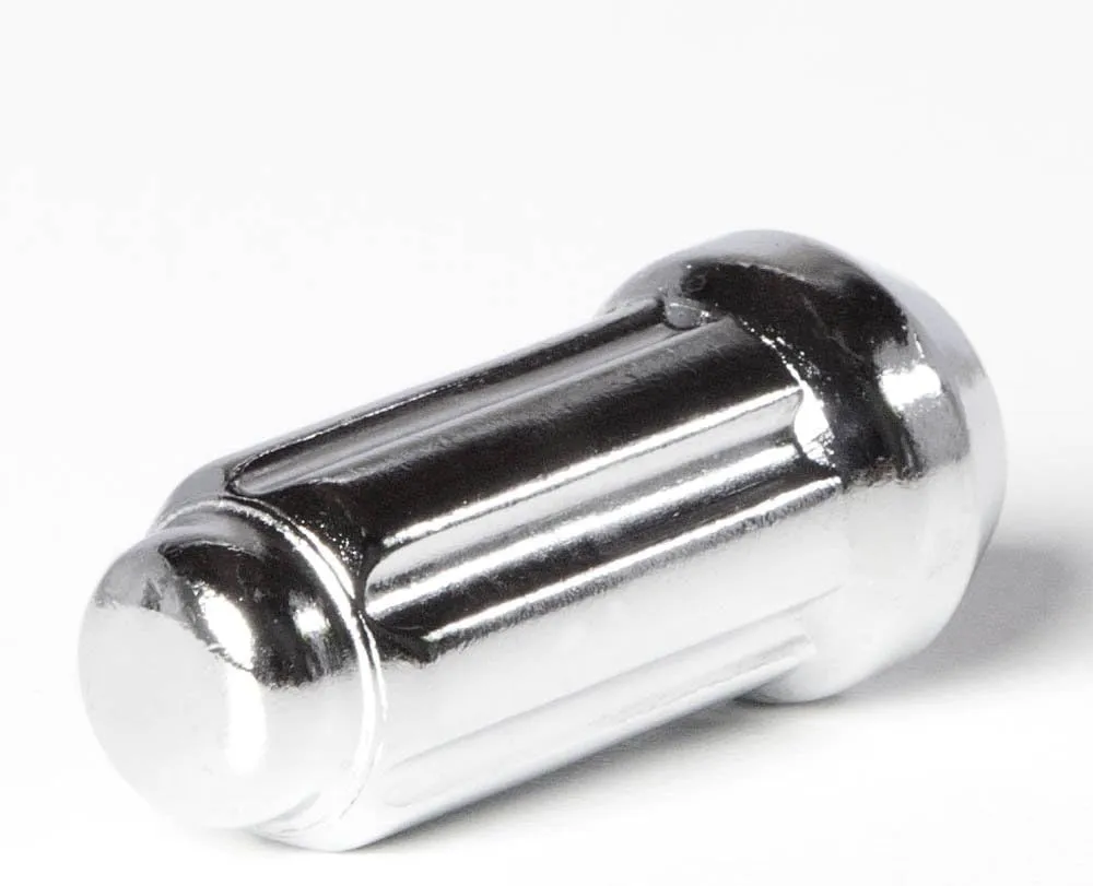 Circuit Performance 14x1.5 Chrome Closed End 6 Spline Security Acorn Lug Nuts Cone Seat Forged Steel (32 Pieces   Tool)