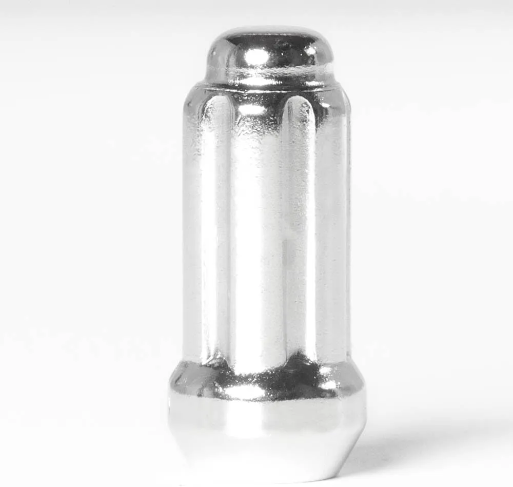 Circuit Performance 14x1.5 Chrome Closed End 6 Spline Security Acorn Lug Nuts Cone Seat Forged Steel (32 Pieces   Tool)