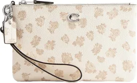 Coach Essential Small Wristlet with Floral Print, LH/Chalk Multi