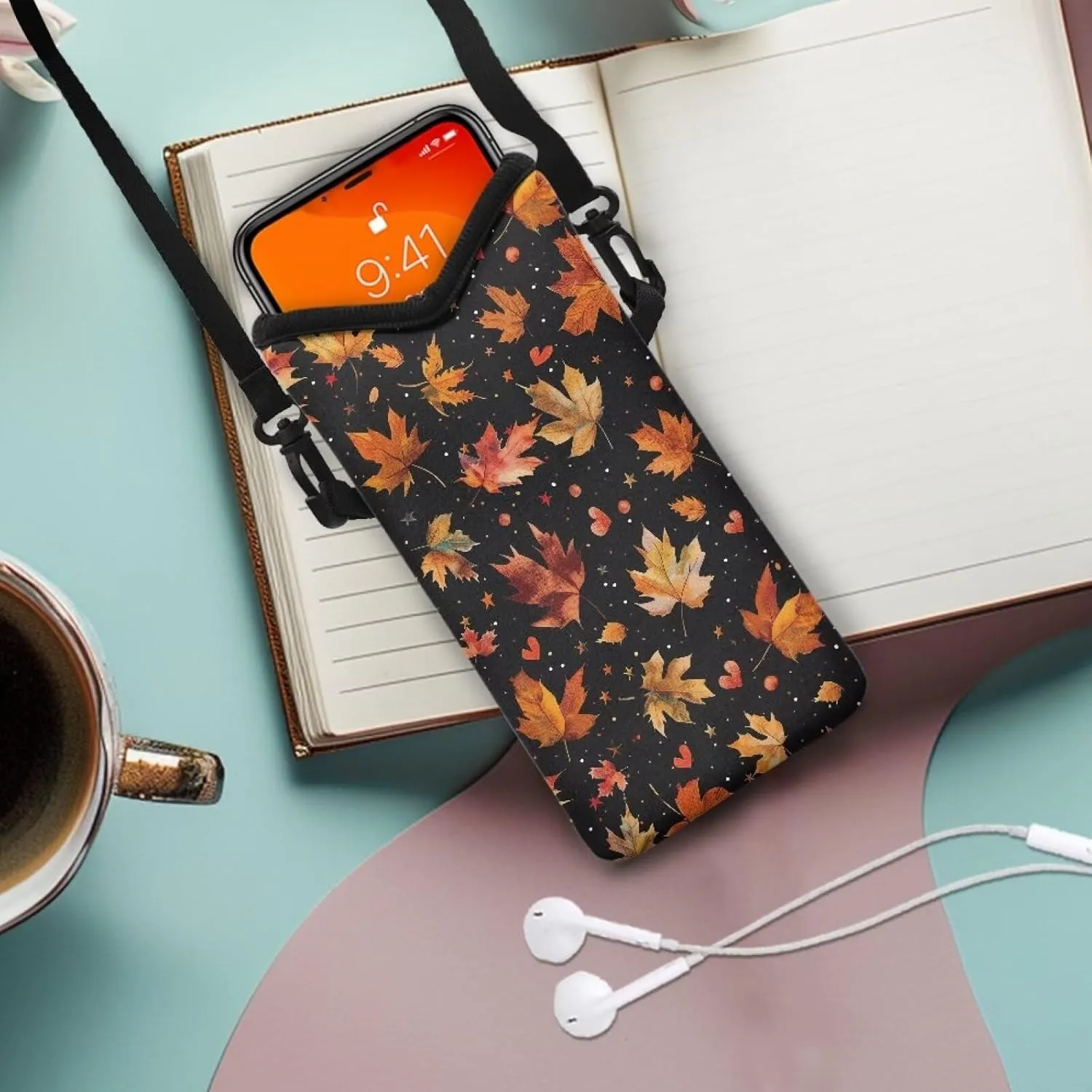 COEQINE Novelty Themes Phone Case for Small Cell Phone Crossbody Bag Purses For Women Fit 8x14 inch