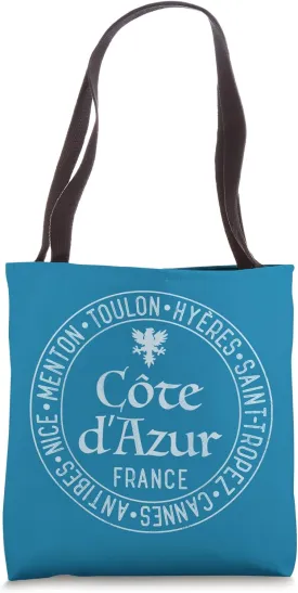 Cote d'Azur Towns for French Riviera Mediterranean Travelers Tote Bag