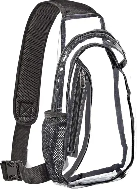 Crossbody Bags for Women Men Transparent PVC Shoulder Bag Outdoor Travel Leisure Sports Visual Bag Adjustable