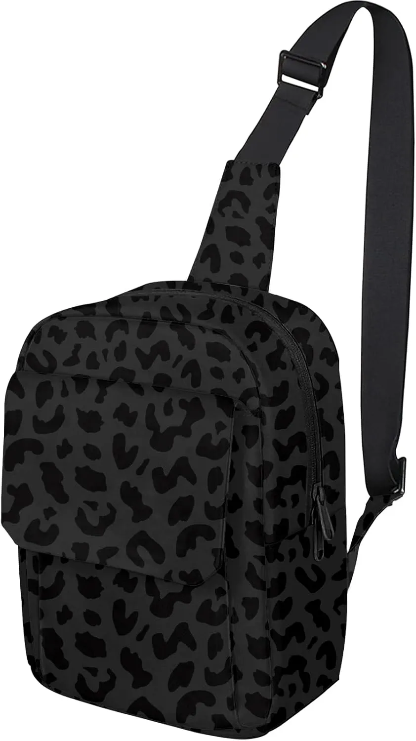 Cute Small Camera Bag with Photographer Camera Sling Bag Waterproof Dslr Camera Case Compatible with Nikon Sony Lightweigth for Women or MenBlack Leopard Cheetah