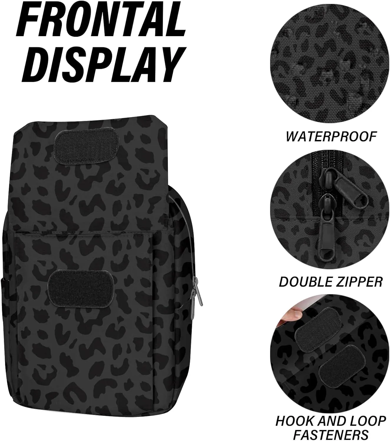Cute Small Camera Bag with Photographer Camera Sling Bag Waterproof Dslr Camera Case Compatible with Nikon Sony Lightweigth for Women or MenBlack Leopard Cheetah