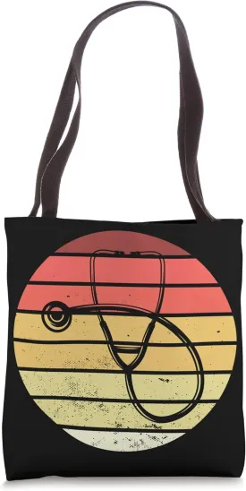 Doctor Nurse Vintage | Hospital Retro Stethoscope Tote Bag