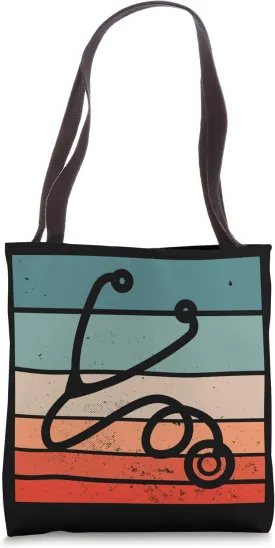 Doctor Nurse Vintage | Hospital Retro Stethoscope Tote Bag