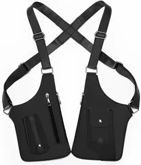 Double Shoulder Armpit Bag, Anti-Theft Hidden Underarm Strap Wallet Pocket Holster Phone Leisure Double Shoulder Pouch