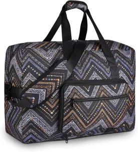 F.FETIVIN Weekender Bag Carry On Bag Travel Duffle Bag Medium Overnight Bag for Women (Wavy Stripes)
