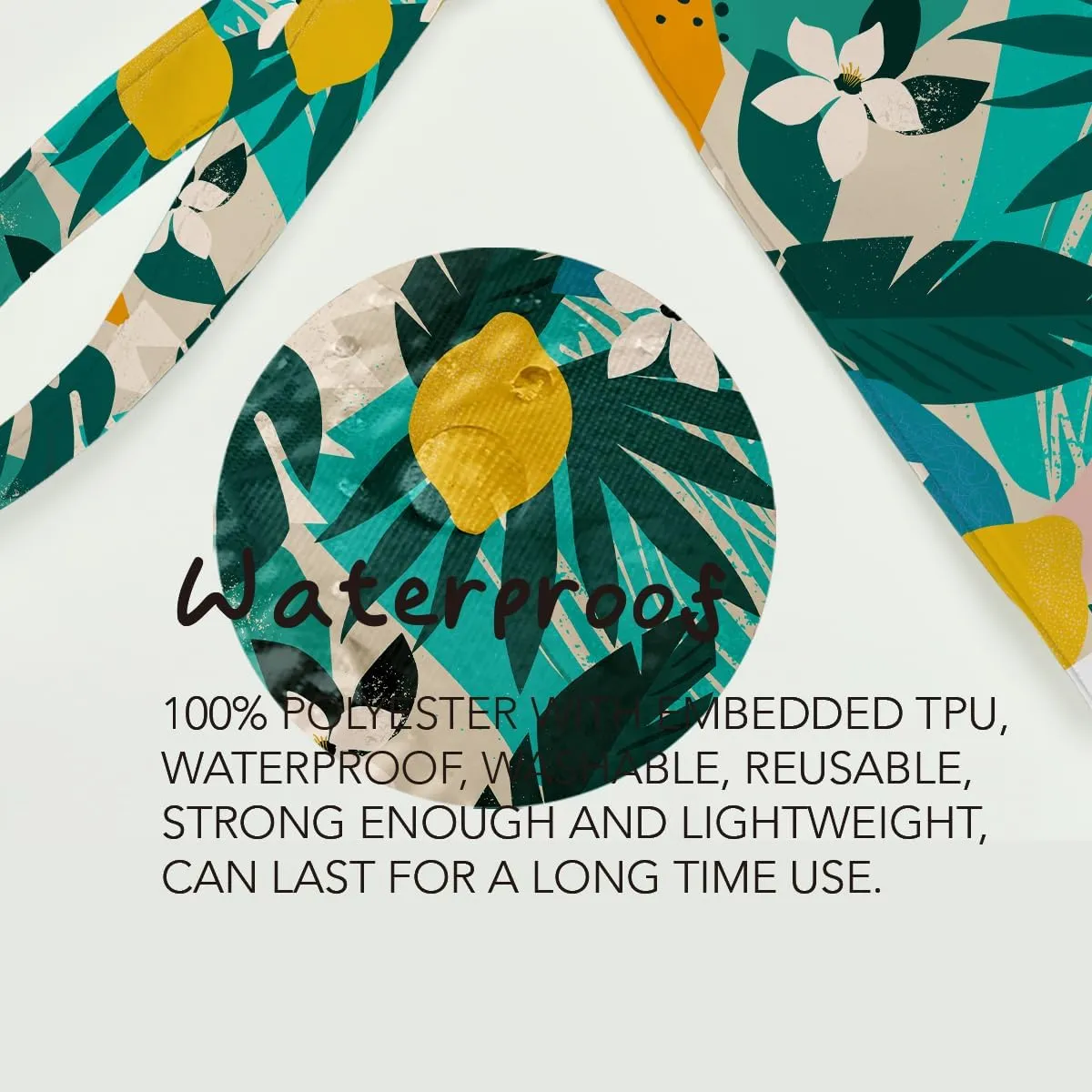 Fokongna Palm leaves Wet Bag Travel Wet Dry Bag Beach Bag Diaper Bag Wet Bag For Swimsuit Travel Makeup Bag Toiletry Bag