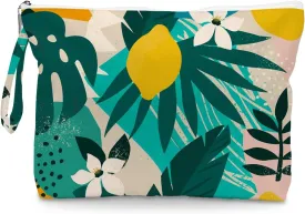 Fokongna Palm leaves Wet Bag Travel Wet Dry Bag Beach Bag Diaper Bag Wet Bag For Swimsuit Travel Makeup Bag Toiletry Bag