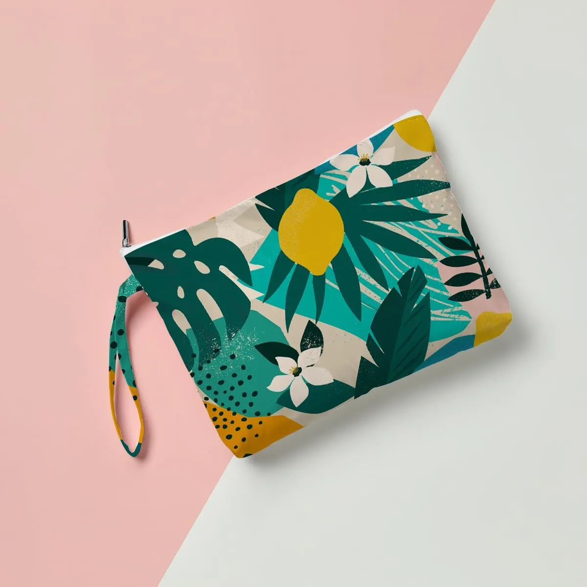 Fokongna Palm leaves Wet Bag Travel Wet Dry Bag Beach Bag Diaper Bag Wet Bag For Swimsuit Travel Makeup Bag Toiletry Bag