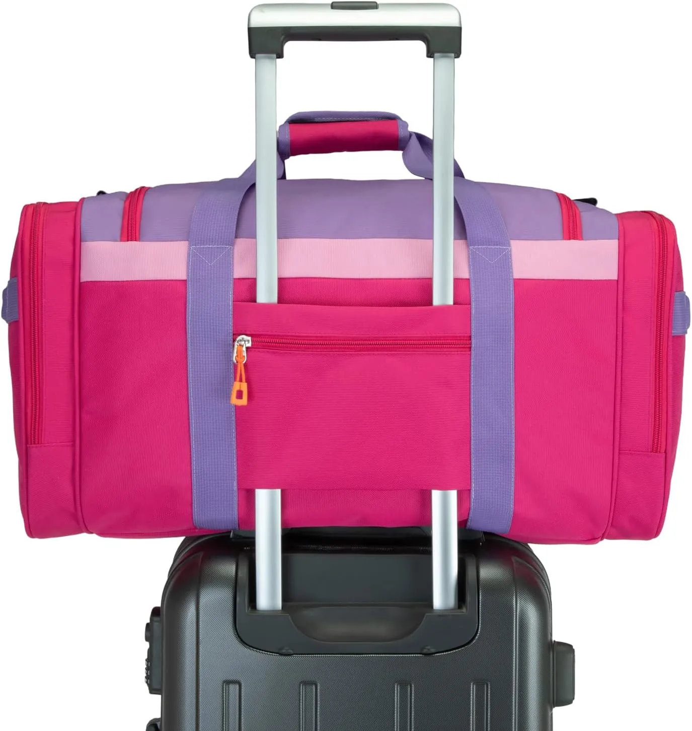 HawLander Large Kids Duffle Bag for Travel, Overnight, or Weekender, 20" inch (Rose Purple)
