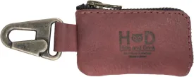 Hide & Drink, Car Key Holder, Headphone and charging Cables, Memory Cards, Flash Drives, Cash Zipper Case with Nickel Metal Clasp, Handmade, Full Grain Leather :: Sangria