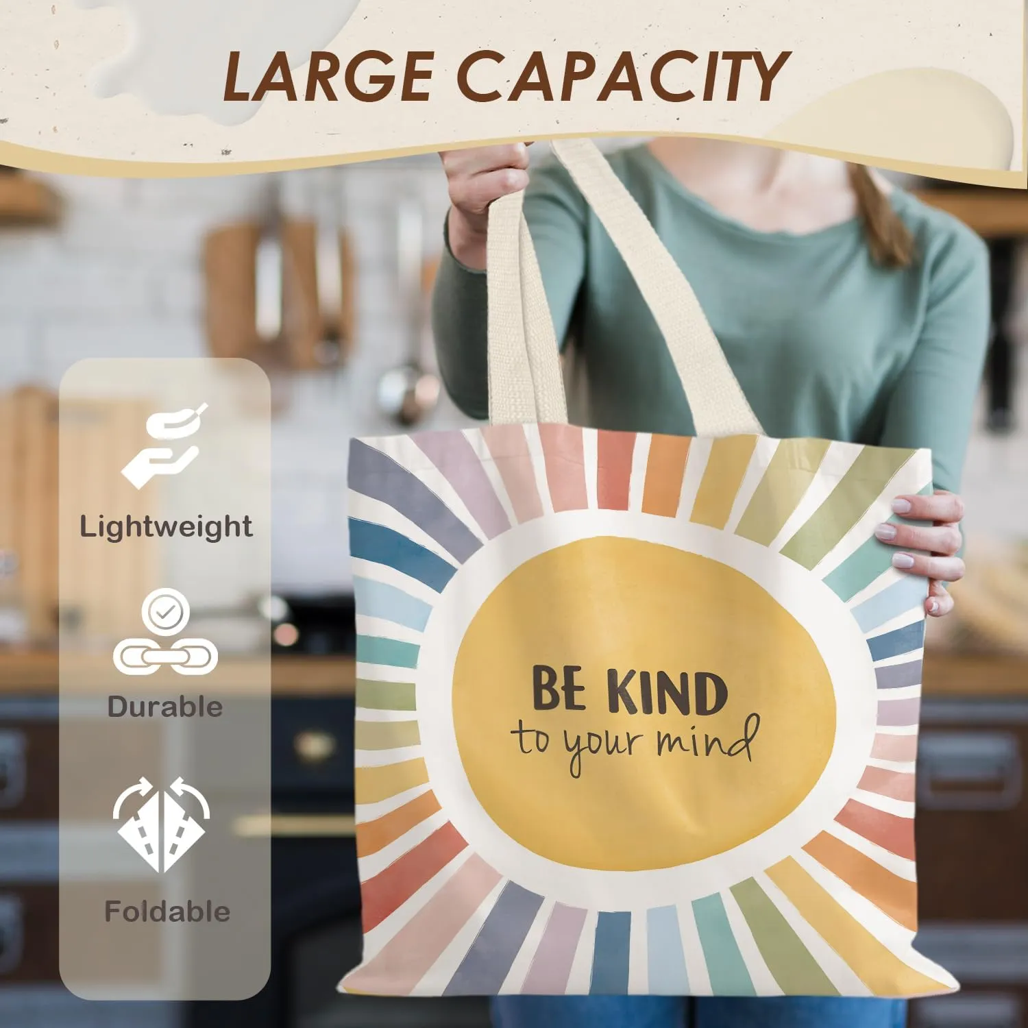 Inspirational Tote Bag,Encourage Tote Bag