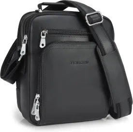 Jack&Chris Leather Messenger Bag for Men, Man Purse Crossbody Bags for Work Business