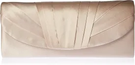Jessica McClintock Angel Satin Tuxedo Flap Evening Clutch
