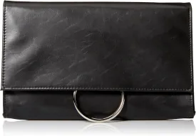 Jessica McClintock Nora Solid Large Envelope Clutch with Ring Closure