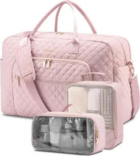 LOVEVOOK Travel Duffle Bag, Weekender Bag for Women with Toiletry Bag Carry on Overnight Bag with Laptop Compartment, Yoga Gym Bag with Wet Pocket Shoe Bag, Hospital Bag for Labor and Delivery
