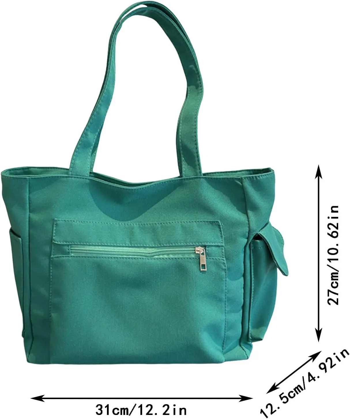 Medium Tote Bags for Women Fashion Versatile Satchel Purses with Multi Zipper Pocket Slouchy Bag for Women(Khaki)