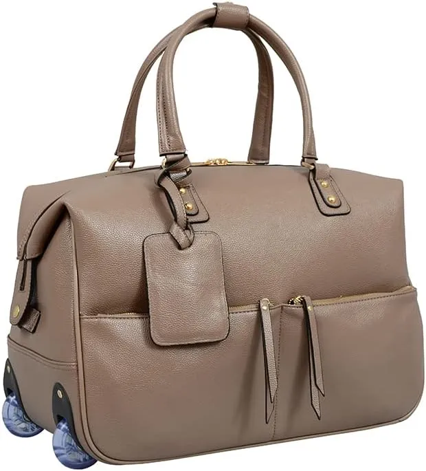 Mellow World Dayna Duffel Roller Bag with Front Zip Pockets 22-inches