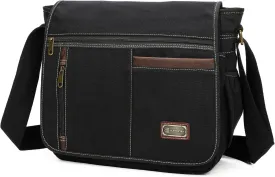 Messenger Bag For Man,Canvas Satchel Bag Crossbody Bag Shoulder Bag Vintage 14 Inch