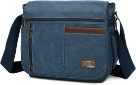 Messenger Bag For Man,Canvas Satchel Bag Crossbody Bag Shoulder Bag Vintage 14 Inch