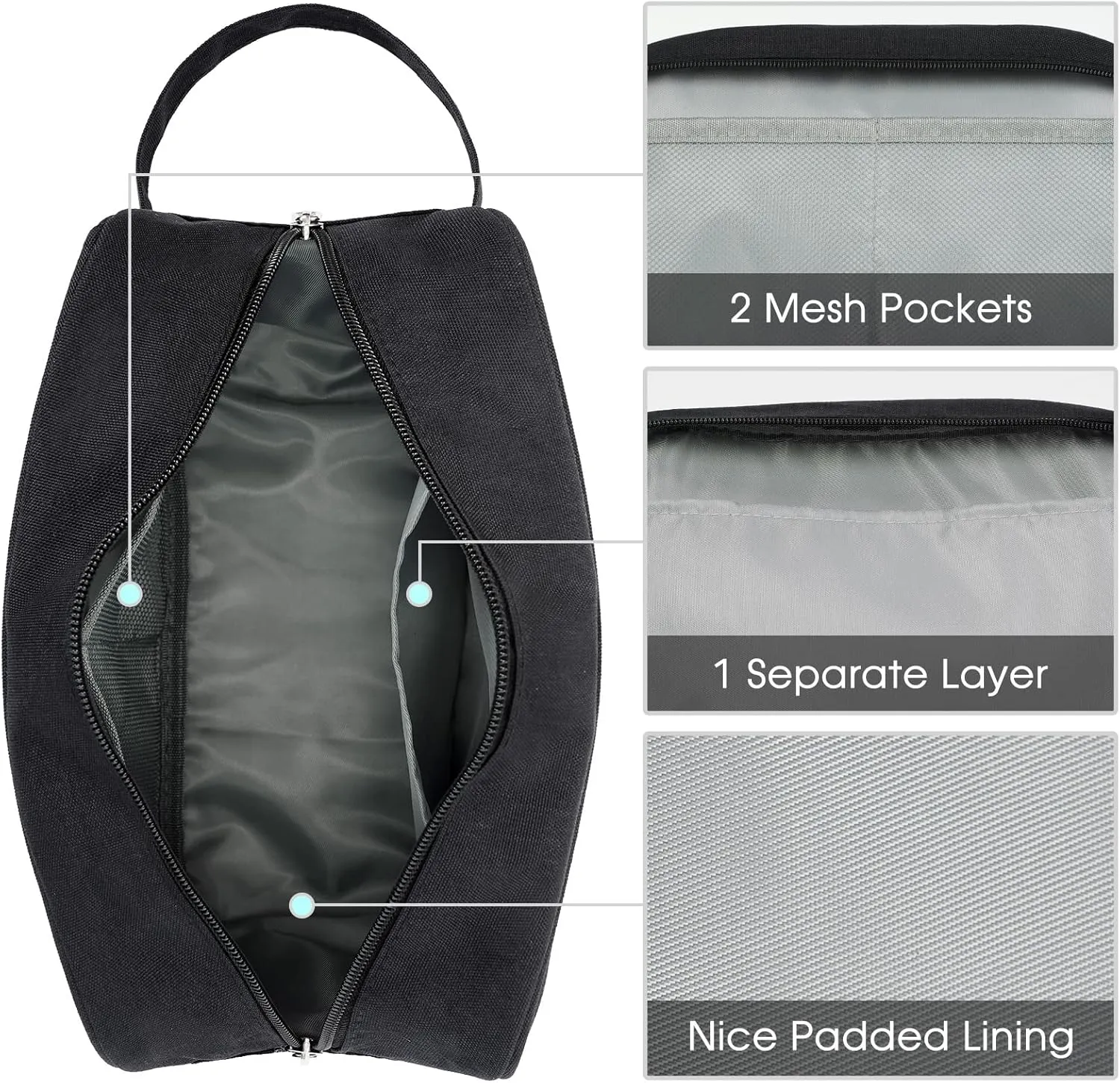 Narwey Travel Toiletry Bag for Women Traveling Dopp Kit Men Travel Bag for Toiletries Cosmetic Bag Makeup Bag Medicine Bag for Traveling