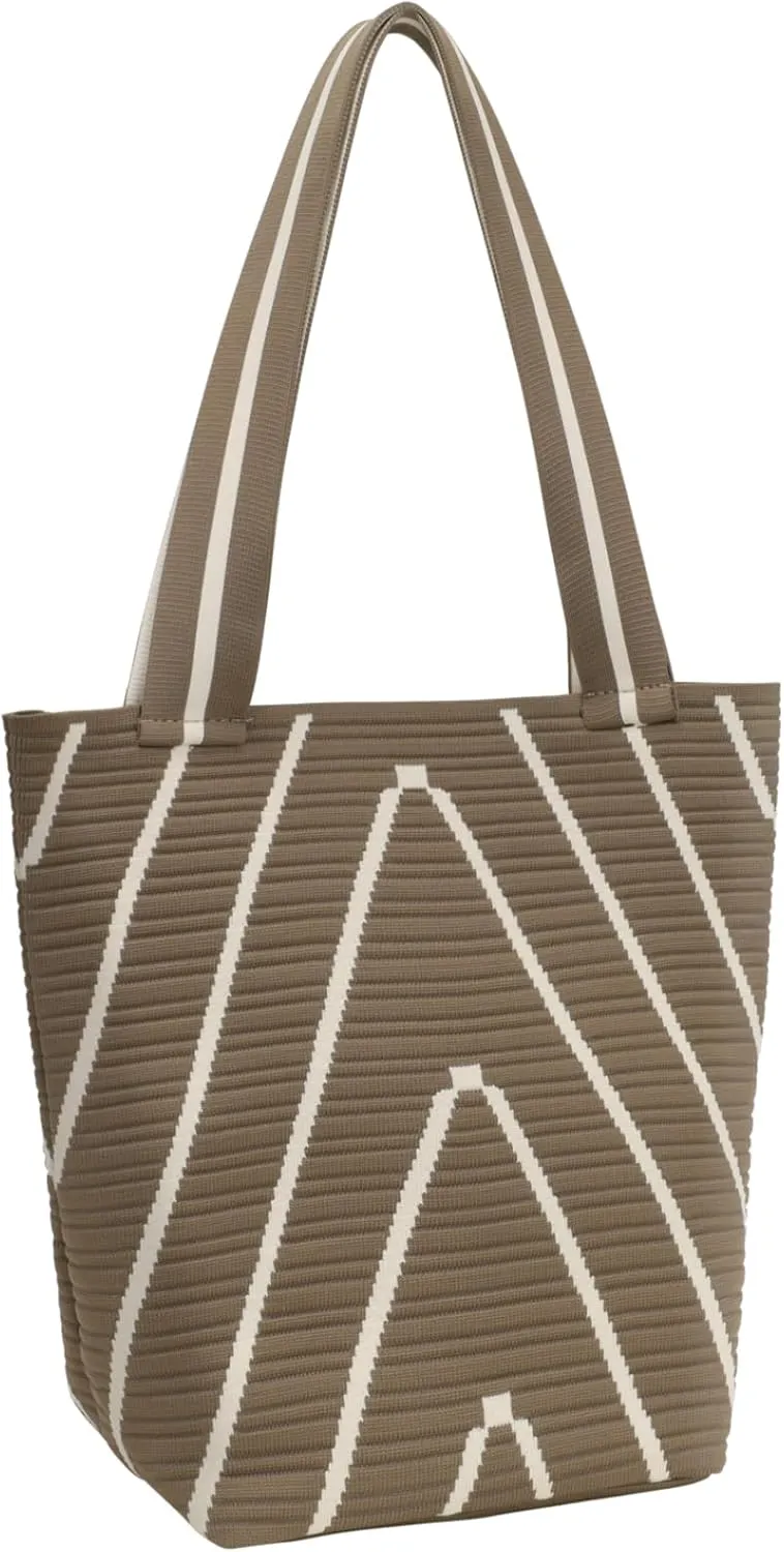 PACKISM Knitted Tote Bag for Women Large Capacity Shoulder Bag for Daily and Travel