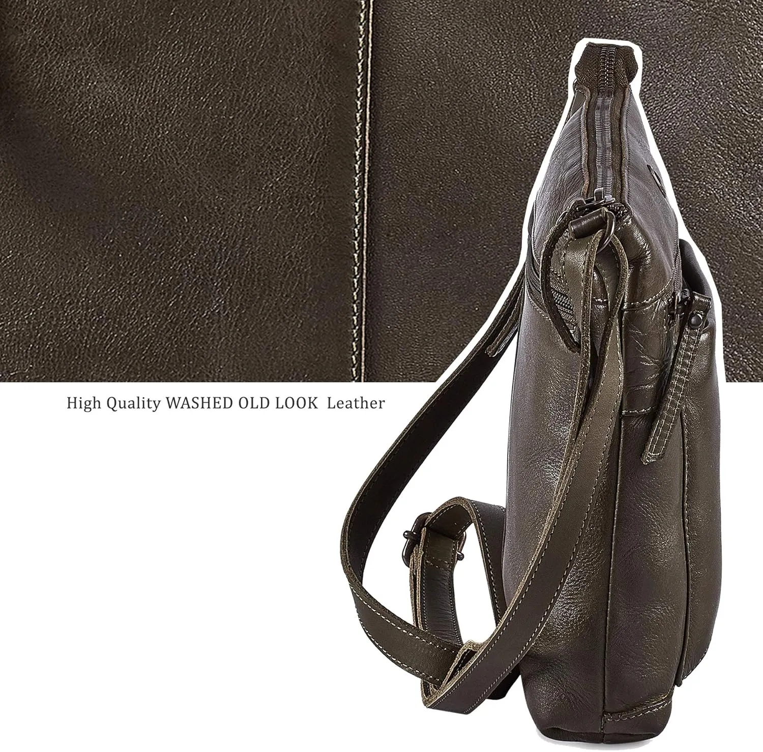 Real Leather Purse for Women Crossbody Bag Travel Shoulder Handbag Small Vintage Pocketbook