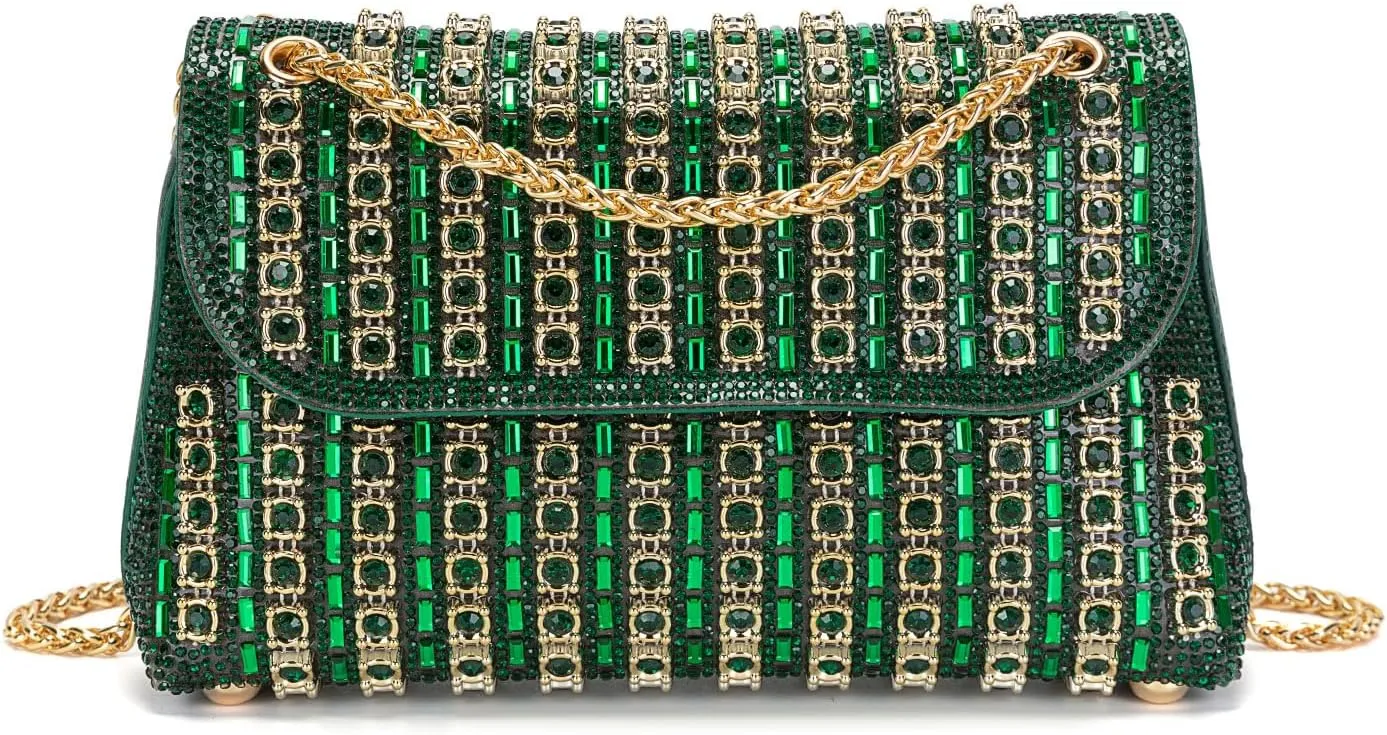 Rhinestones Clutch Purses for Women Chain Shoulder Bags Sparkly Evening Bags for Cocktail Prom Party Wedding