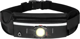 Running Light, Fanny Packs with 800 Lumen COB Light for Men Women, IPX5 Waterproof, Waist Belt Running Lights with Adjustable Strap for Hiking Walking
