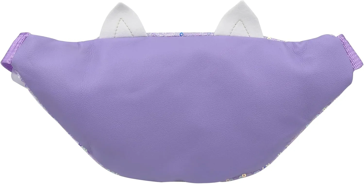 Sequins Cute Cat Fanny Pack Unicorn Crossbody Shoulder Bag for Girls Sling Bag Animal Chest bag Belt Bag