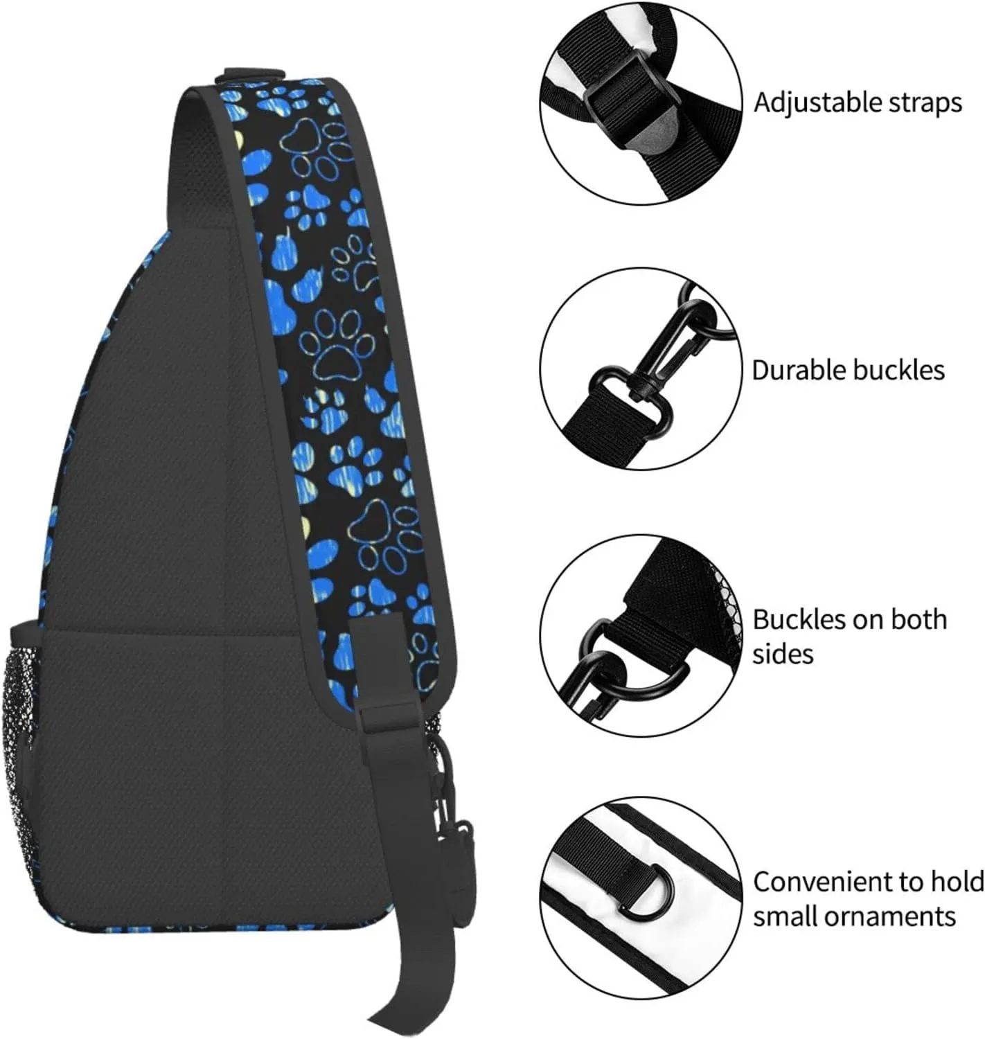 Sling Daypacks,adjustable Rope Crossbody One Shoulder Bag Travel Hiking Cycling for Men Women Gift
