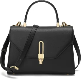 Top Handle Bag Fashion Leather Satchel Bag for Ladies, Zipper Pocket, Metal，Leather tote bag for Women.
