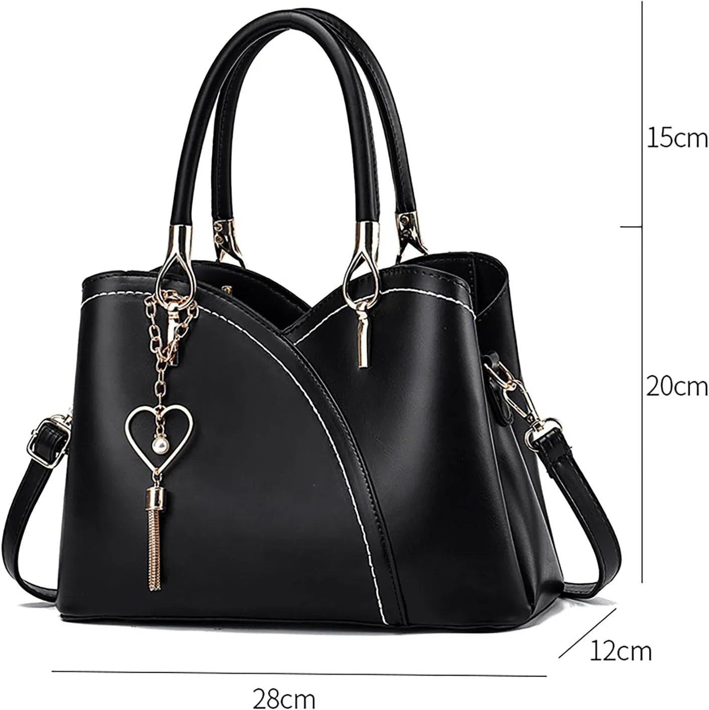 Tote Bag - Women's Shoulder Handbag - Big Capacity Hobo Casual Work Shopping Blue