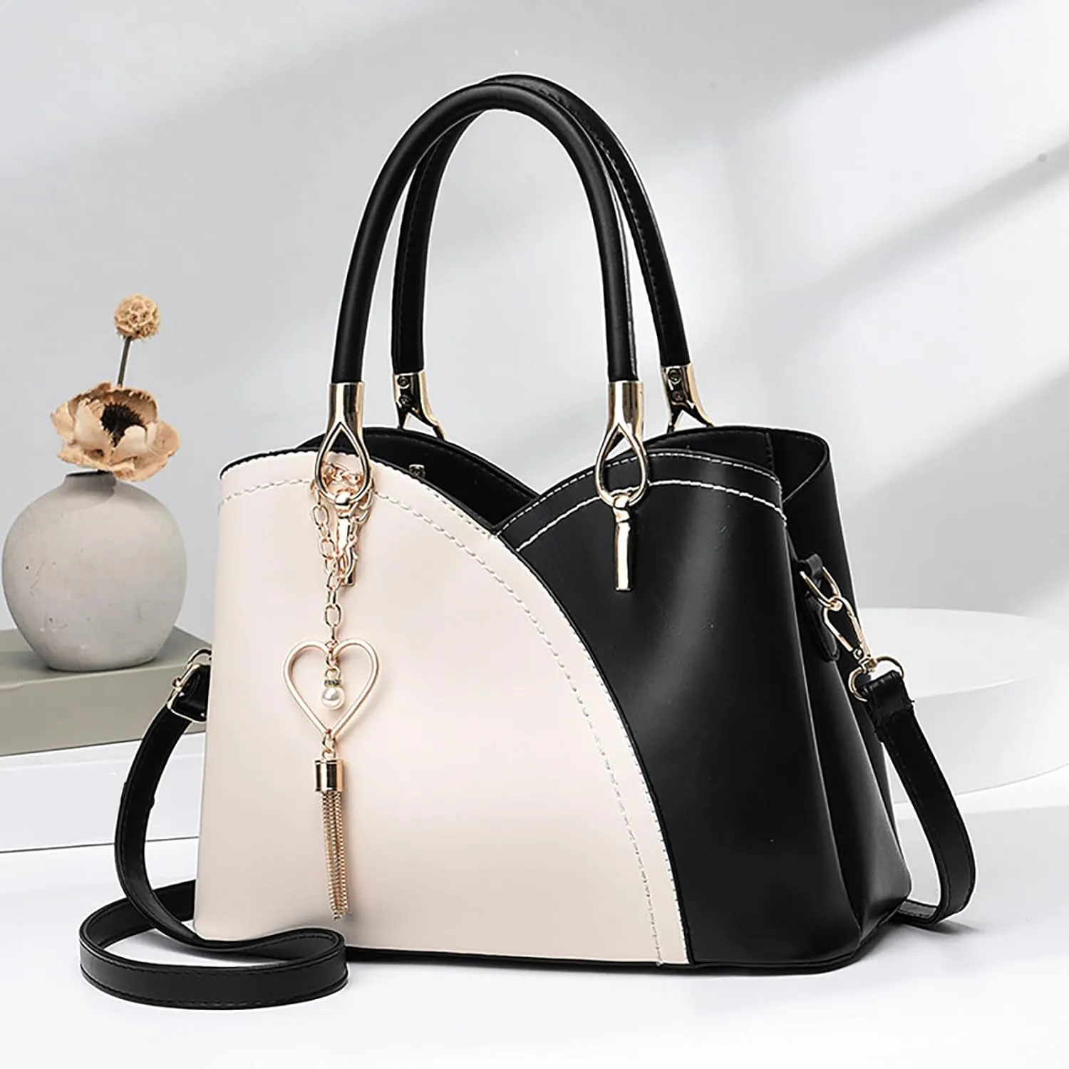 Tote Bag - Women's Shoulder Handbag - Big Capacity Hobo Casual Work Shopping Blue