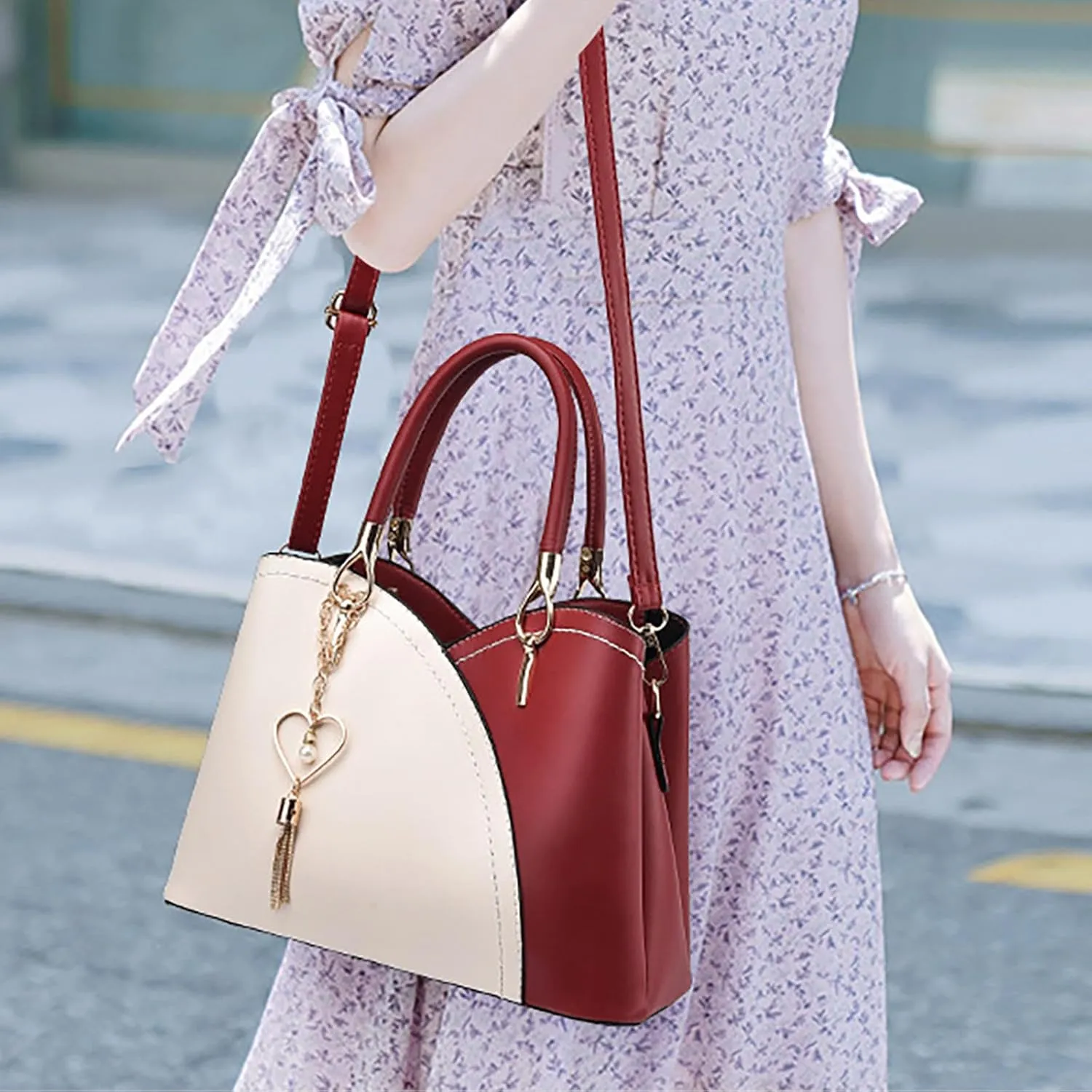 Tote Bag - Women's Shoulder Handbag - Big Capacity Hobo Casual Work Shopping Blue